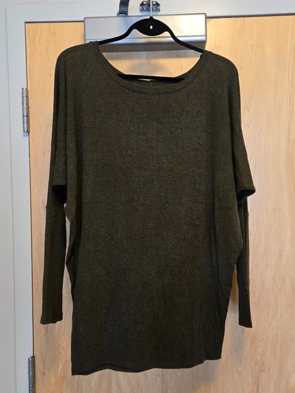 Olive Green Dolman Sleeve Sweater